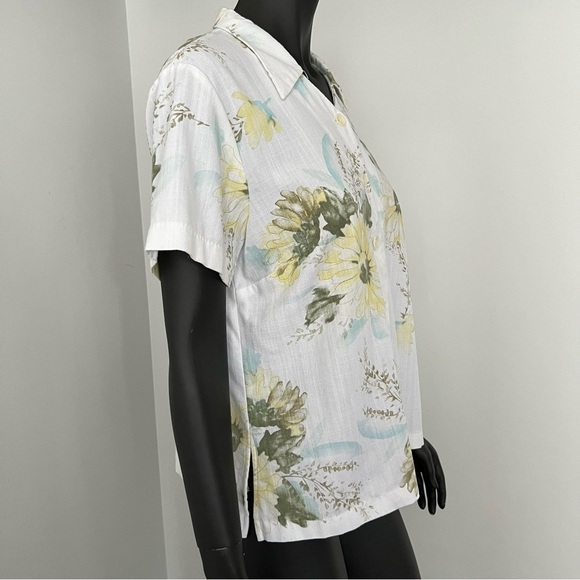 VTG vanity fair / floral button short sleeve shirt - Picture 9 of 10